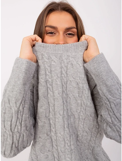 Sweter AT SW model 18884794 szary - FPrice Sweter AT SW model 18884794 szary - FPrice