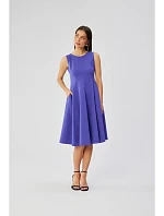 S358 Přiléhavé šaty bez rukávů - fialové