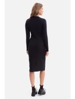 B307 Pletené tužkové šaty - černé B307 Pletené tužkové šaty - černé