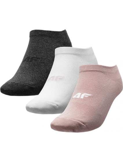 Dámské ponožky 4F H4L22-SOD003 růžové_bílé_šedé