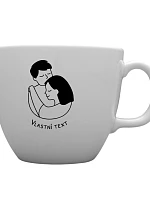 Personalizovaný MEGA XXL keramický hrnek 1 000 ml - pár v objetí