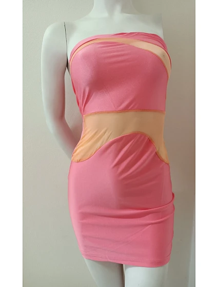 Dámské sexy šaty model 21223820 růžové - Koucla