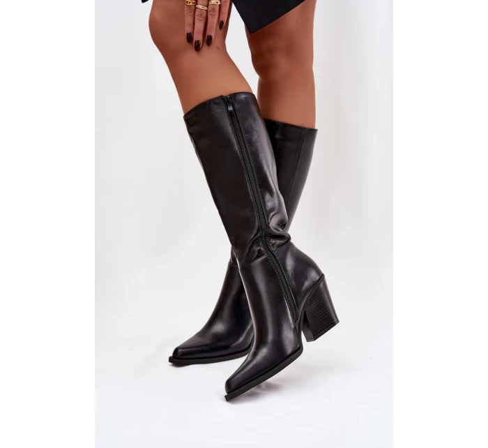 Kozačky na podpatku  model 221156 Step in style