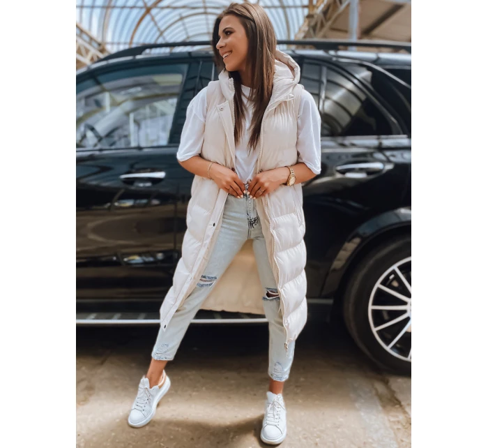 Dámská prošívaná vesta ELLA béžová FashionStreet TY3033