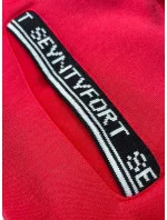 Tmavě červená dlouhá dámská rozepínací mikina model 21073842 - LHD