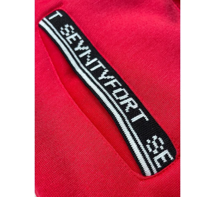 Tmavě červená dlouhá dámská rozepínací mikina model 21073842 - LHD