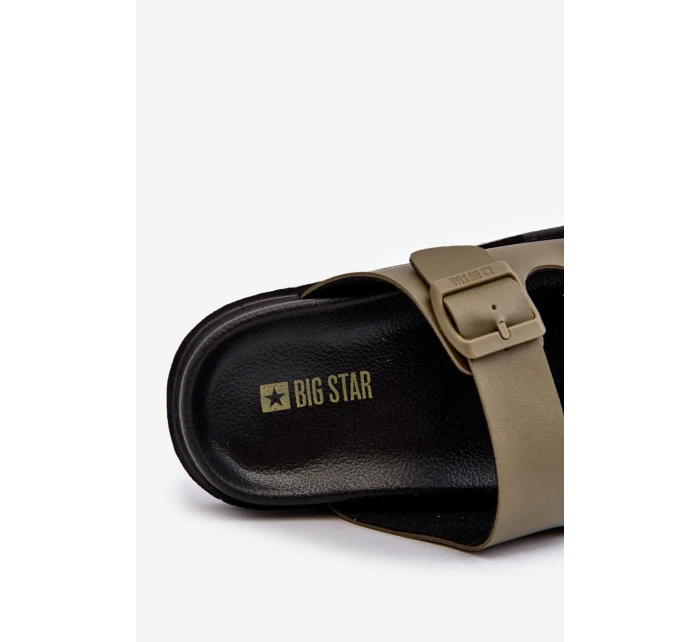 Lehké Pěnové Sandály Mužské Big Star MM174324 Tmavě Zelené