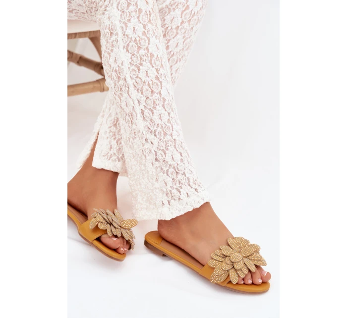 Dámské ploché s ozdobou Žluté Grelora