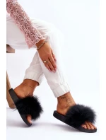 Dámské gumové pantofle s kožešinou černá Lucrece Dámské gumové pantofle s kožešinou černá Lucrece