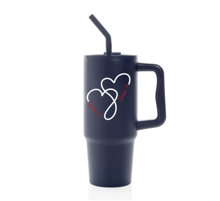 Termoska s barevným víčkem pro zamilované