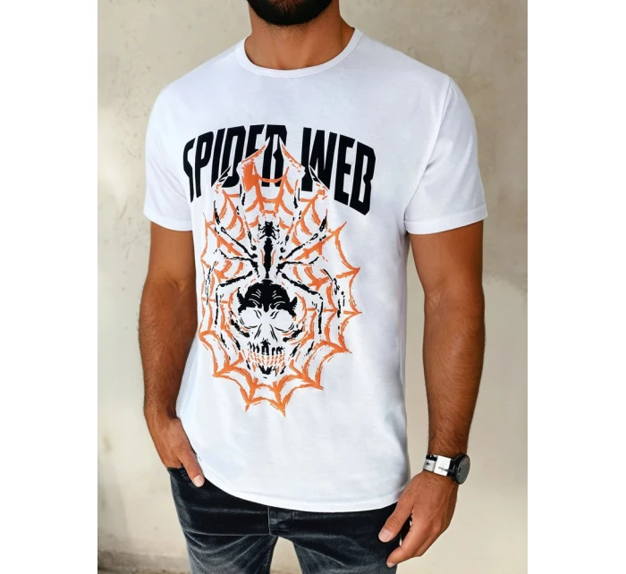 Pánské bílé tričko s potiskem FashionStreet RX5263