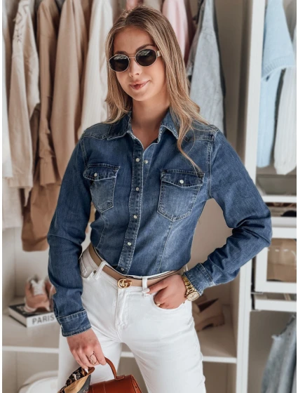 Dámská džínová košile NAPSTIPS modrá FashionStreet DY0468
