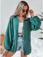 Dámská mušelínová košile oversize MUSLINEA zelená FashionStreet DY0474