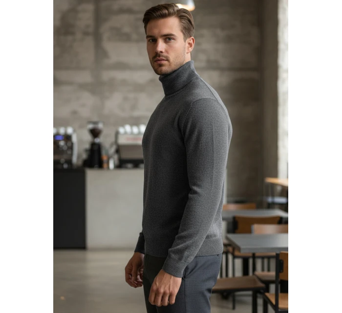 Pánský světle šedý rolák FashionStreet WX2359