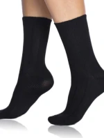 Zimní bambusové ponožky BAMBUS CASUAL SOCKS - BELLINDA - černá