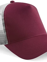 Beechfield B 640 5 panelová Trucker kšiltovka 53.0640 burgundy/light grey