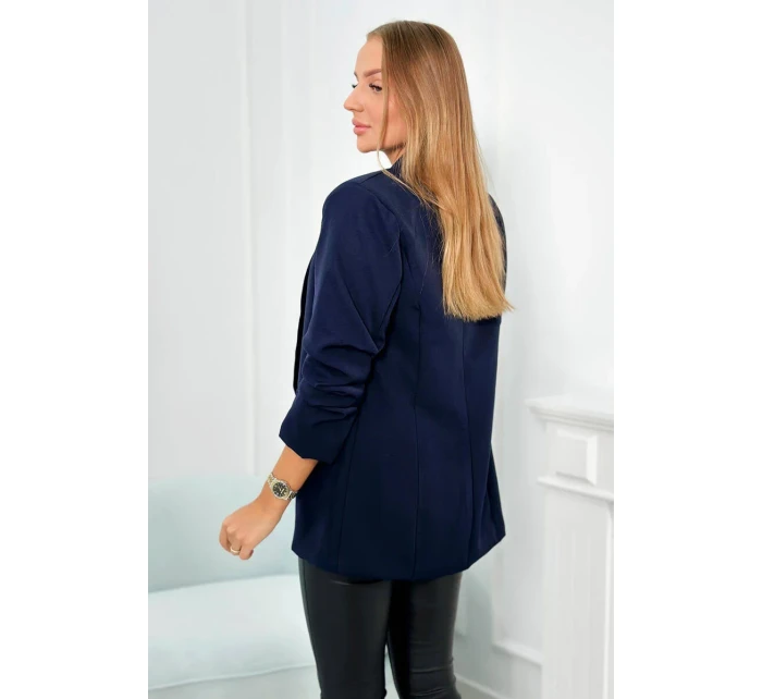 Bunda s klopou elegantní mámořnická modřa