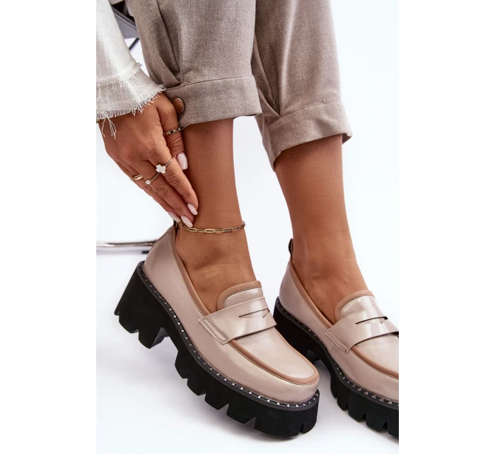 Dámské kožené mokasíny D&A model 21636749 béžové - S.Barski