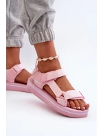 Dámské sandály na platformě Big Star NN274A533 růžové Dámské sandály na platformě Big Star NN274A533 růžové