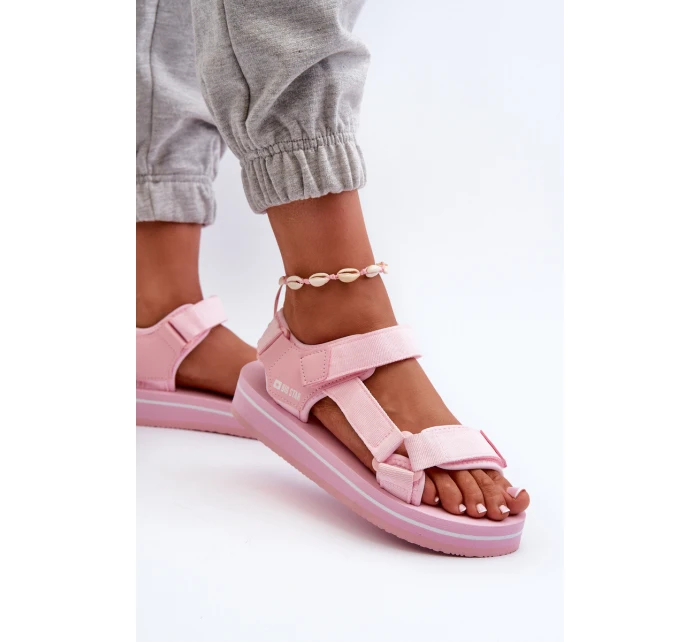 Dámské sandály na platformě Big Star NN274A533 růžové Dámské sandály na platformě Big Star NN274A533 růžové
