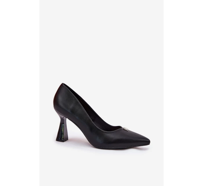 Elegantní lodičky na se  černé model 21692769 - VINCEZA