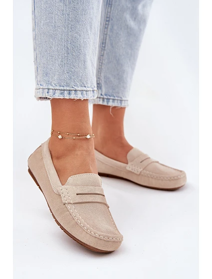Semišové Dámské Mokasíny Big Star model 21693806 Béžové - Big Star Shoes