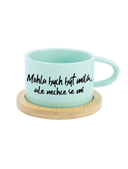 MOHLA BYCH BÝT MILÁ, ALE NECHCE SE MI - mint hrníček makronka 200 ml MOHLA BYCH BÝT MILÁ, ALE NECHCE SE MI - mint hrníček makronka 200 ml