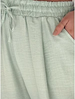 Dámské kalhoty se širokými nohavicemi green Dstreet model 21987418 - FashionStreet Dámské kalhoty se širokými nohavicemi green Dstreet model 21987418 - FashionStreet