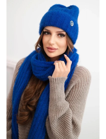 Dámská souprava čepice a dlouhý šál z měkké příze model 21461084 - K-Fashion Dámská souprava čepice a dlouhý šál z měkké příze model 21461084 - K-Fashion