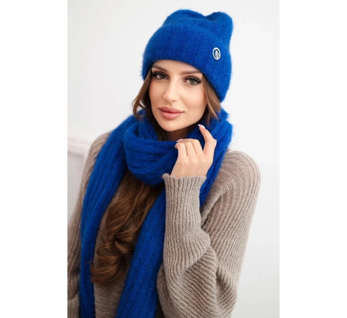 Dámská souprava čepice a dlouhý šál z měkké příze model 21461084 - K-Fashion Dámská souprava čepice a dlouhý šál z měkké příze model 21461084 - K-Fashion