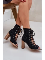 Sandály Na Podpatku S A Šněrováním Černé model 21684802 - Boto Sandály Na Podpatku S A Šněrováním Černé model 21684802 - Boto