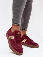 Semišové dámské tenisky Vinceza 14029 bordó