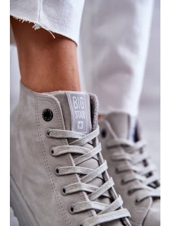 Dámské Tenisky Big Star Vysoké Zateplené Šedé GG274070