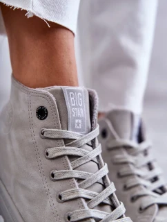 Dámské Tenisky Big Star Vysoké Zateplené Šedé GG274070