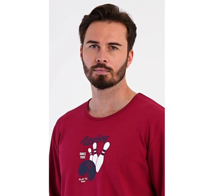 Pánské pyžamo dlouhé Bowling