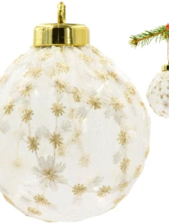 PLASTOVÁ CETKA BEZPEČNÁ 8CM KRAJKOVÁ HVĚZDA DEKORACE SLÍDA