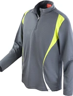 Spiro S 178X Tréninkový top s "1/4" zip s dlouhým rukávem 29.178X charcoal/lime/white