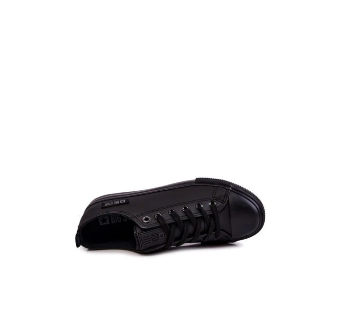 Pánské nízké kožené tenisky Big Star KK174009 Černá