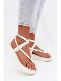 Dámské sandály na platformě bílé model 22038406 - Boto