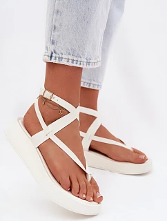 Dámské sandály na platformě bílé model 22038406 - Boto