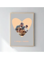 Plakát v rámu - 50x70 - výřez fotky na podkladu 