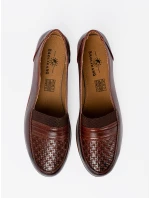 Trendy dámské hnědé  polobotky na klínku