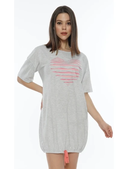 Dámské domácí šaty s krátkým rukávem Srdce