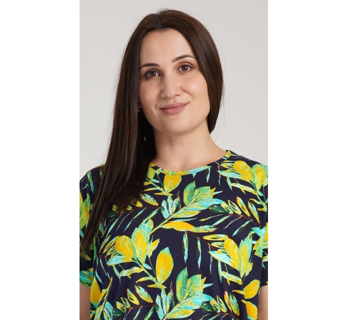 Dámská noční košile s krátkým rukávem model 19778257 - Vienetta Dámská noční košile s krátkým rukávem model 19778257 - Vienetta