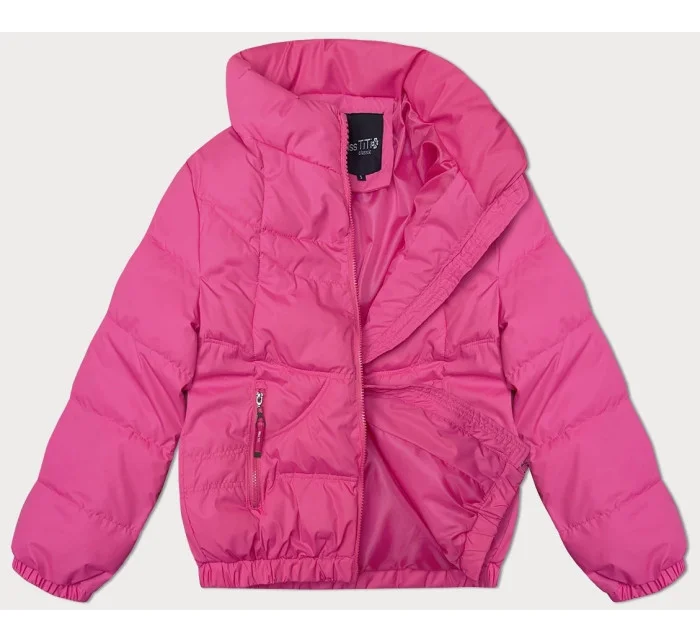 Růžová prošívaná bunda se stojáčkem Miss model 21410892 - Miss TiTi