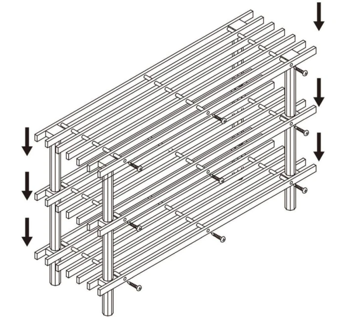 POLICE NA BOTY 3 ÚROVNĚ DŘEVĚNÉ ALPINA