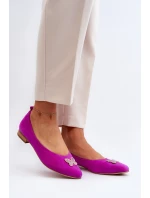 Kožené baleríny s ozdobou model 21646285 - Zazoo