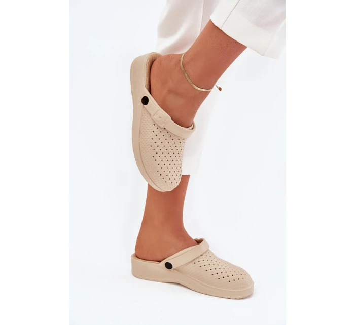 Pěnové Pantofle Dámské Béžové model 21703196 - EVENTO Pěnové Pantofle Dámské Béžové model 21703196 - EVENTO