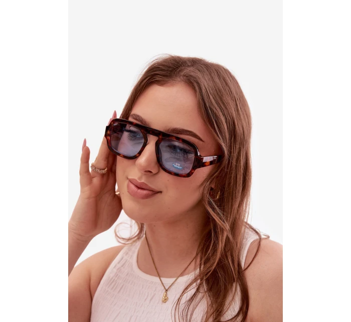 Dámské sluneční brýle s UV filtrem hnědo-modré