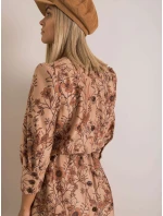 Šaty LK SK model 14832905 světle hnědá - FPrice Šaty LK SK model 14832905 světle hnědá - FPrice